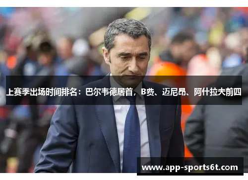 上赛季出场时间排名：巴尔韦德居首，B费、迈尼昂、阿什拉夫前四
